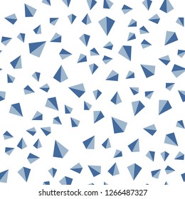 Light BLUE vector seamless, isometric layout with lines, triangles. Illustration with set of colorful triangles. Template for business cards, websites.
