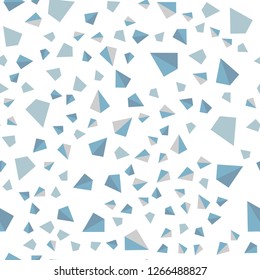 Light BLUE vector seamless, isometric texture with triangular style. Beautiful illustration with triangles in nature style. Texture for window blinds, curtains.