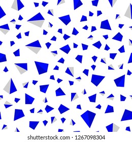 Light BLUE vector seamless, isometric background with triangles. Illustration with set of colorful triangles. Texture for window blinds, curtains.