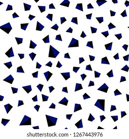 Light BLUE vector seamless, isometric pattern with polygonal style. Beautiful illustration with triangles in nature style. Design for textile, fabric, wallpapers.