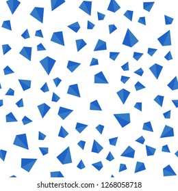 Light BLUE vector seamless, isometric background with triangles. Beautiful illustration with triangles in nature style. Pattern for trendy fabric, wallpapers.