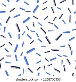 Light BLUE vector seamless, isometric background with stright stripes. Modern geometrical abstract illustration with Lines. Pattern for design of fabric, wallpapers.