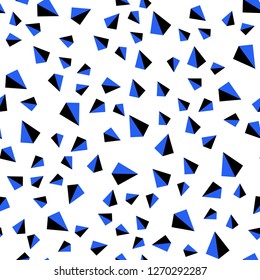 Light BLUE vector seamless, isometric background with triangles. Glitter abstract illustration with triangular shapes. Pattern for design of fabric, wallpapers.