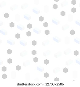 Light BLUE vector seamless, isometric background with rectangles. Beautiful illustration with rectangles and squares. Design for wallpaper, fabric makers.