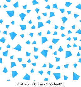 Light BLUE vector seamless, isometric cover with polygonal style. Illustration with set of colorful triangles. Design for wallpaper, fabric makers.