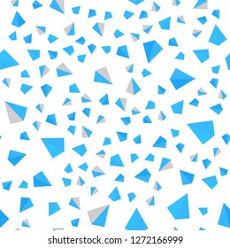 Light BLUE vector seamless, isometric cover with polygonal style. Modern abstract illustration with colorful triangles. Pattern for design of fabric, wallpapers.