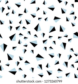 Light BLUE vector seamless, isometric texture with triangular style. Decorative design in abstract style with triangles. Design for textile, fabric, wallpapers.