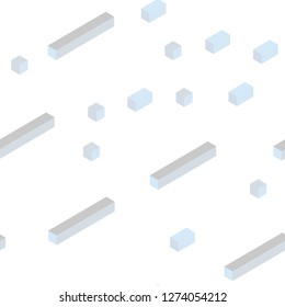 Light BLUE vector seamless, isometric backdrop with rhombus. Glitter abstract illustration with rectangular shapes. Template for business cards, websites.