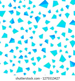 Light BLUE vector seamless, isometric texture with triangular style. Decorative design in abstract style with triangles. Template for business cards, websites.