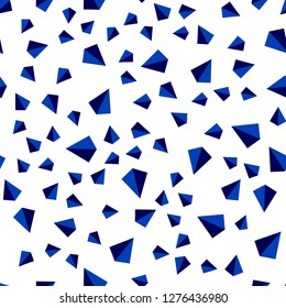 Light BLUE vector seamless, isometric layout with lines, triangles. Modern abstract illustration with colorful triangles. Design for textile, fabric, wallpapers.