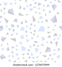 Light BLUE vector seamless, isometric background with triangles. Beautiful illustration with triangles in nature style. Pattern for trendy fabric, wallpapers.