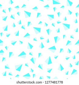 Light Blue vector seamless, isometric template with crystals, triangles. Beautiful illustration with triangles in nature style. Design for textile, fabric, wallpapers.
