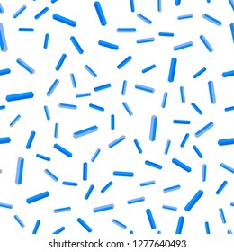 Light BLUE vector seamless, isometric layout with flat lines. Colorful shining illustration with lines on abstract template. Template for business cards, websites.