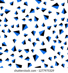 Light BLUE vector seamless, isometric cover with polygonal style. Beautiful illustration with triangles in nature style. Texture for window blinds, curtains.