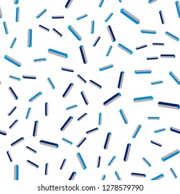 Light BLUE vector seamless, isometric layout with flat lines. Modern geometrical abstract illustration with Lines. Texture for window blinds, curtains.