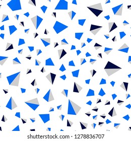 Light BLUE vector seamless, isometric cover with polygonal style. Abstract gradient illustration with triangles. Design for textile, fabric, wallpapers.