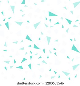 Light BLUE vector seamless, isometric background with triangles. Glitter abstract illustration with triangular shapes. Design for textile, fabric, wallpapers.
