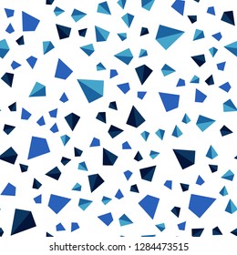 Light BLUE vector seamless, isometric backdrop with lines, triangles. Glitter abstract illustration with triangular shapes. Template for business cards, websites.