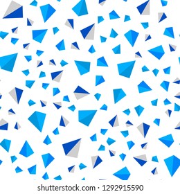 Light BLUE vector seamless, isometric texture with triangular style. Abstract gradient illustration with triangles. Design for wallpaper, fabric makers.
