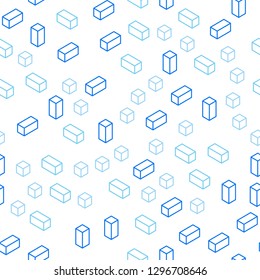 Light BLUE vector seamless, isometric cover in polygonal style. Abstract gradient illustration with rectangles. Template for business cards, websites.