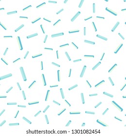Light BLUE vector seamless, isometric layout with flat lines. Blurred decorative design in simple style with lines. Texture for window blinds, curtains.