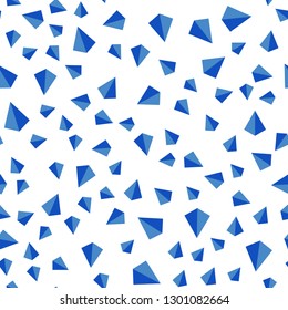 Light BLUE vector seamless, isometric pattern with polygonal style. Abstract gradient illustration with triangles. Pattern for trendy fabric, wallpapers.