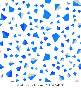 Light BLUE vector seamless, isometric cover with polygonal style. Beautiful illustration with triangles in nature style. Template for business cards, websites.