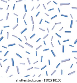 Light BLUE vector seamless, isometric template with repeated sticks. Modern geometrical abstract illustration with Lines. Pattern for design of fabric, wallpapers.