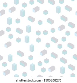 Light BLUE vector seamless, isometric cover in polygonal style. Rectangles on abstract background with colorful gradient. Template for business cards, websites.