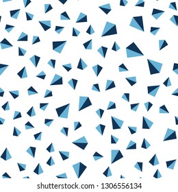 Light BLUE vector seamless, isometric cover with polygonal style. Abstract gradient illustration with triangles. Design for wallpaper, fabric makers.