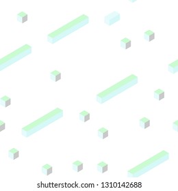 Light BLUE vector seamless, isometric backdrop with rhombus. Modern abstract illustration with colorful rectangles. Design for wallpaper, fabric makers.