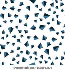Light BLUE vector seamless, isometric template with crystals, triangles. Triangles on abstract background with colorful gradient. Pattern for trendy fabric, wallpapers.