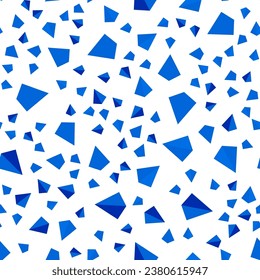 Light BLUE vector seamless, isometric cover with polygonal style. Glitter abstract illustration with triangular shapes. Pattern for design of fabric, wallpapers.
