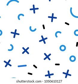 Light BLUE vector seamless layout with simple elements. Seamless gradient abstract lines on white background. Pattern for design of window blinds, curtains.