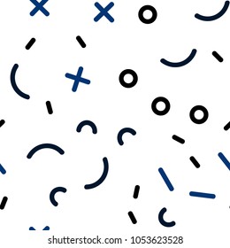 Light BLUE vector seamless layout with simple elements. Seamless gradient abstract lines on white background. Trendy design for wallpaper, fabric makers.