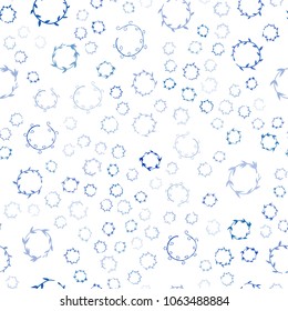 Light BLUE vector seamless  layout with circle shapes. Beautiful colored illustration with blurred circles in nature style. Completely new template for your brand book.