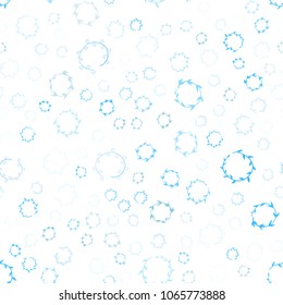 Light BLUE vector seamless  layout with circle shapes. Modern abstract illustration with colorful water drops. Pattern can be used for beautiful websites.