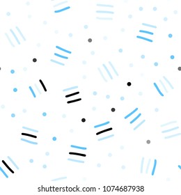 Light BLUE vector seamless layout with simple elements. Seamless Illustration with set of abstact gradient lines. Template for business cards, websites.