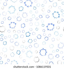 Light BLUE vector seamless layout with circle shapes. Modern abstract illustration with colorful water drops. Pattern can be used for beautiful websites.