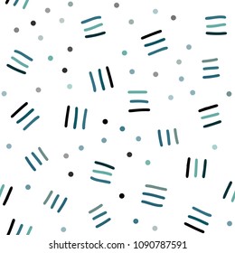 Light BLUE vector seamless layout with simple elements. Seamless gradient abstract lines on white background. Design for textile, fabric, wallpapers.