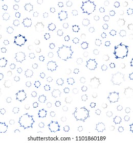 Light BLUE vector seamless layout with circle shapes. Modern abstract illustration with colorful water drops. Pattern can be used as texture of wallpapers.