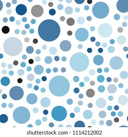Light BLUE vector seamless layout with circle shapes. Blurred decorative design in abstract style with bubbles. Beautiful design for your business advert.