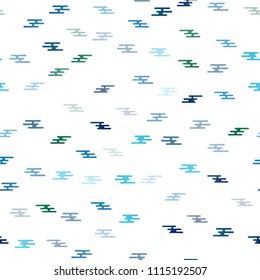 Light BLUE vector seamless layout with flat lines. Shining colored illustration with narrow lines. Best design for your ad, poster, banner.