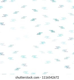 Light BLUE vector seamless layout with rounded line shapes. Abstract illustration with colored sticks. The template can be used as a background.