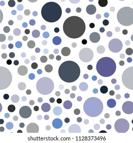 Light BLUE vector seamless layout with circle shapes. Beautiful colored illustration with blurred circles in nature style. Pattern can be used for futuristic ad, booklets.