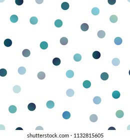 Light BLUE vector seamless layout with circle shapes. Beautiful colored illustration with blurred circles in nature style. New design for ad, poster, banner of your website.