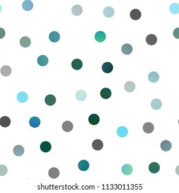 Light BLUE vector seamless layout with circle shapes. Modern abstract illustration with colorful water drops. Completely new template for your brand book.