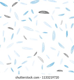 Light BLUE vector seamless layout with circle shapes. Blurred decorative design in abstract style with bubbles. Pattern can be used as texture of wallpapers.