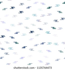 Light BLUE vector seamless layout with flat lines. Modern geometrical abstract illustration with staves. The template can be used as a background.
