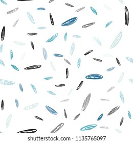Light BLUE vector seamless layout with circle shapes. Blurred decorative design in abstract style with bubbles. Pattern can be used for beautiful websites.